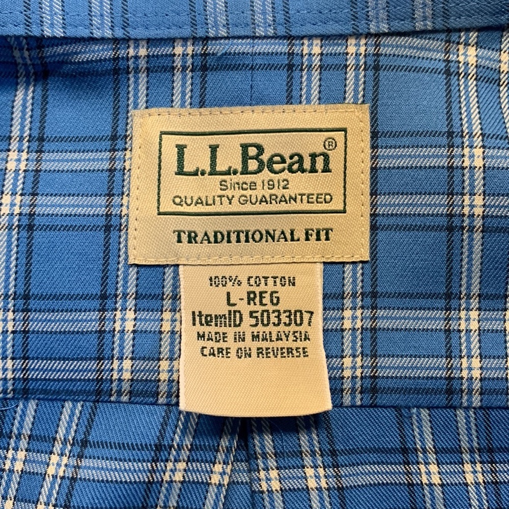 L.L. Bean long sleeve button down collar shirt. L - Picture 7 of 7